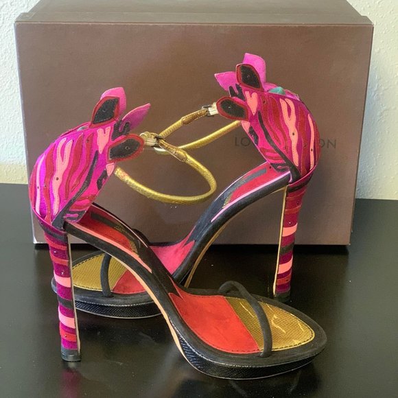 Louis Vuitton Artifice Ankle Strap Sandal-Fuchsia - Picture 3 of 6